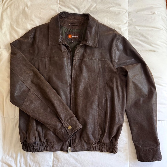 Wilsons Leather Men's Brown Leather Jacket, XL - Picture 1 of 10